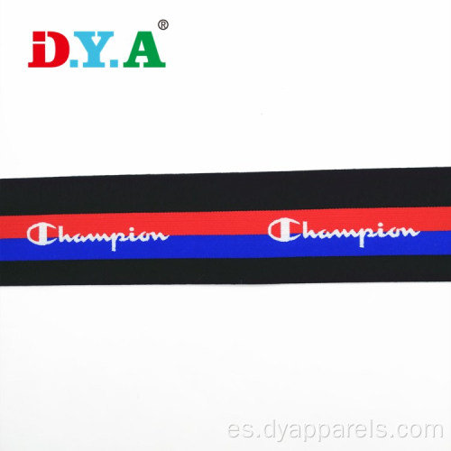 Logotipo personalizado Jacquard Woven Soft Nylon Elastic